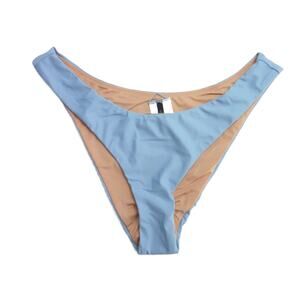 NWT J.Crew Swim Separates Light Blue Cheeky Bottom S Curved Waist